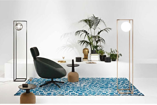 Ondaluce Floor Lamp H161xW32cm. with Socket for Bulb E27 Gold