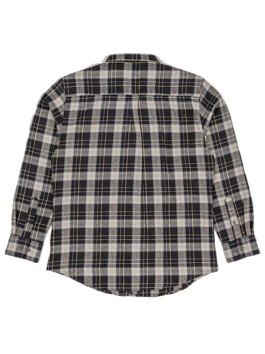 Losan Men's Shirt Long Sleeve Flannel Black