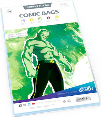 Ultimate Guard Sleeves Comic Bags BIG Current Size