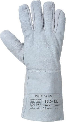 Portwest Gloves for Work Welding Gray Leather 1pcs