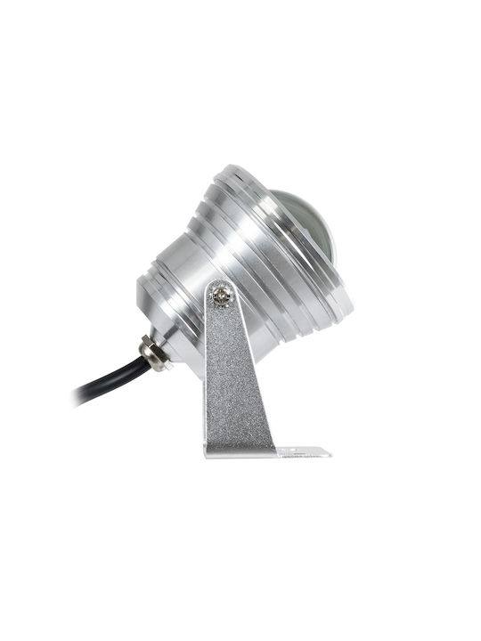 GloboStar LED Outdoor Projector Lamp 10W RGB IP65 Silver