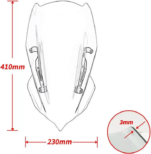 Kawasaki Φιμέ Ζελατίνα Μοτοσυκλέτας TZ-2812-SMK
