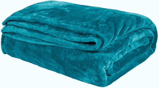 Joli Velvet Blanket Super King 220x240cm Petrol Blue