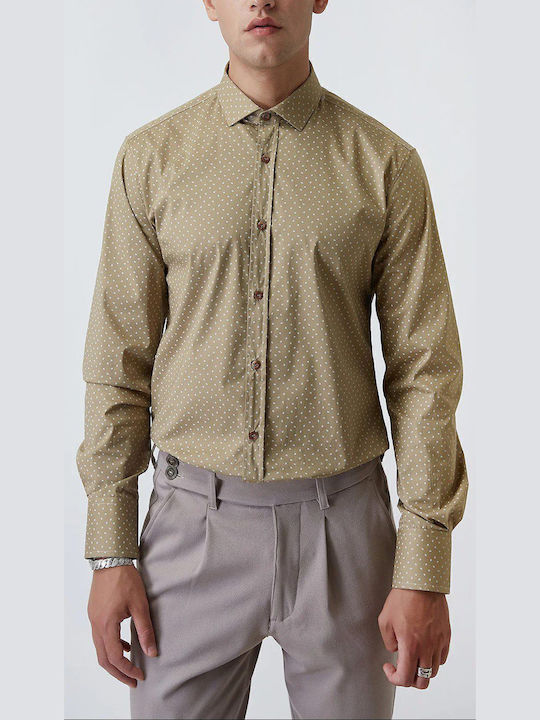 Μακρυμάνικo Πουκάμισο Beige