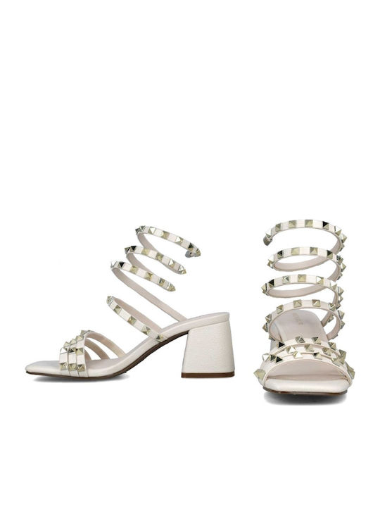 Leder Sandalen Weiß