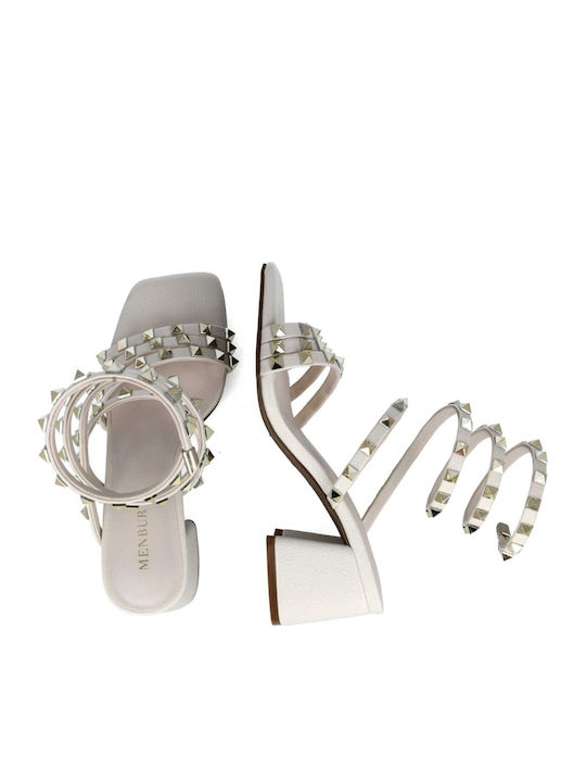 Leder Sandalen Weiß