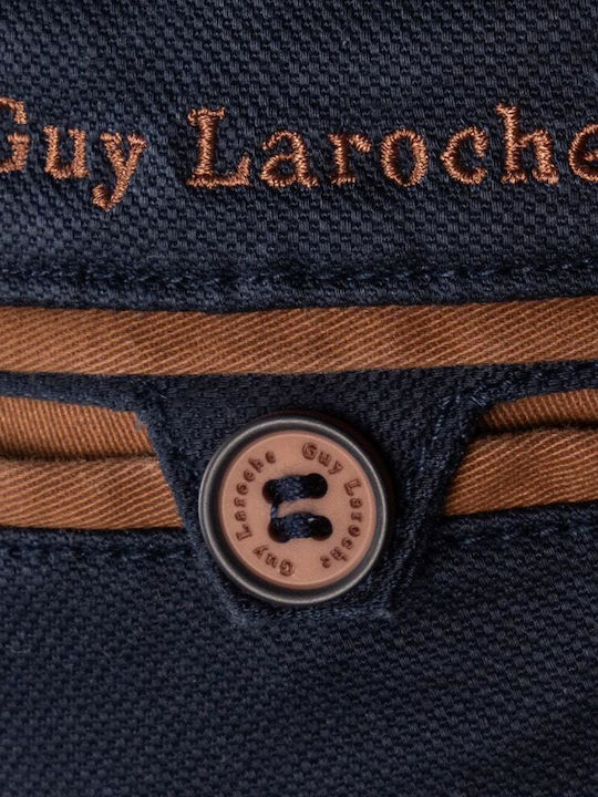 Guy Laroche Ανδρικό Παντελόνι Chino σε Slim Εφαρμογή Μπλε