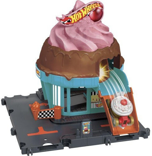 Hot Wheels City - Downtown Garage Ice Cream Swirl 1:64 for Ages 8+