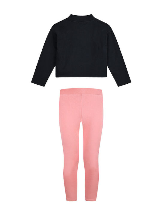Kids' Set with Leggings Winter 2pcs Black Sweatshirt