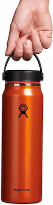 Hydro Flask Hydro Flask Wide Mouth Μπουκάλι Θερμός Ανοξείδωτο BPA Free Πορτοκαλί 1lt