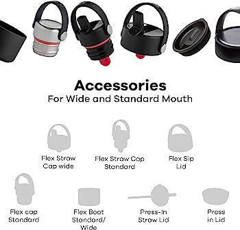 Hydro Flask Standard Mouth Ανταλλακτικό Καπάκι για Θερμός από Ατσάλι Ασημί