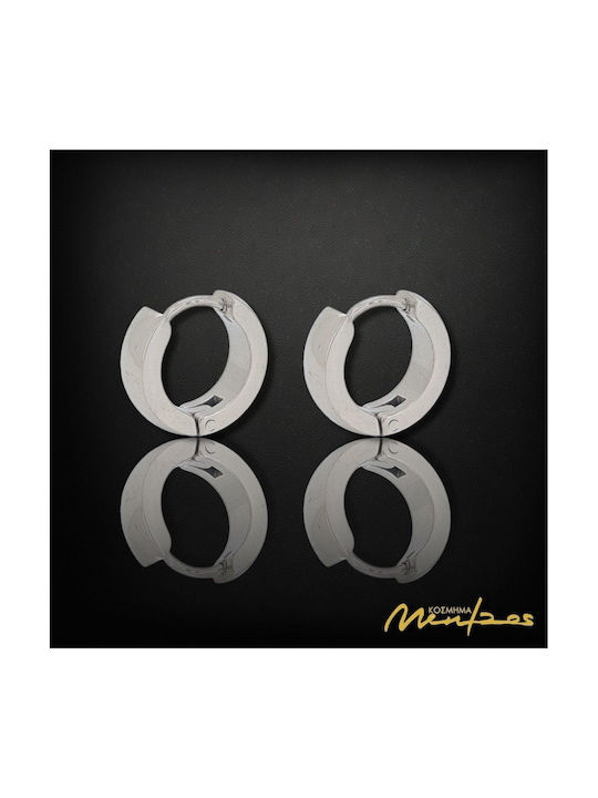 Mentzos Earrings Hoops made of Steel