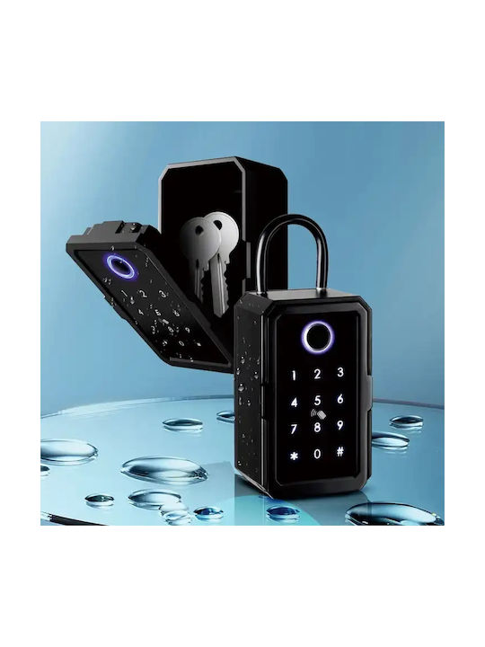 Artion Systems Smart Wall-mounted Combination Key Holder Metallic with Fingerprint and Keyboard 150 Hooks 8x5x20cm