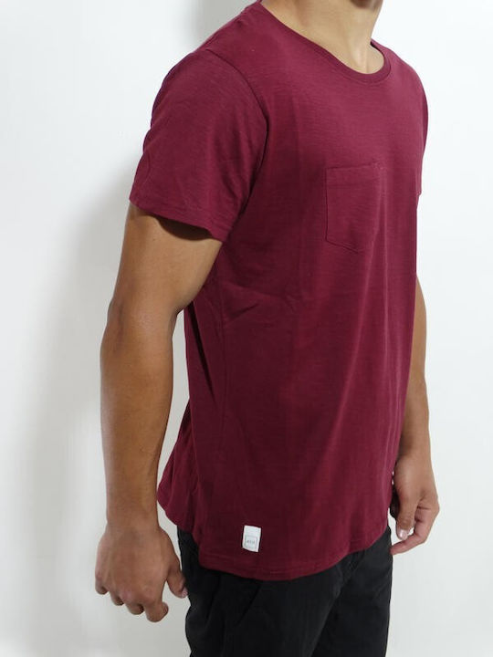 Jepa Slub Men's Short Sleeve Blouse Red.