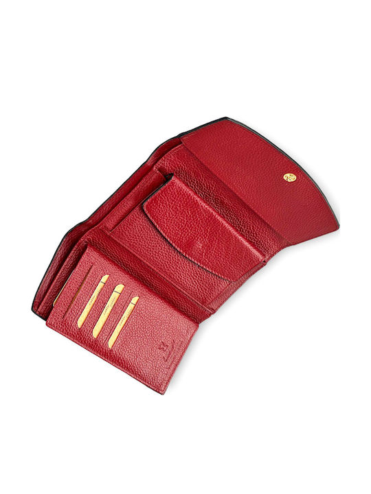 Μεγάλο Δερμάτινο Γυναικείο Πορτοφόλι με RFID Κόκκινο