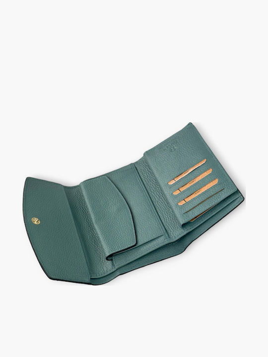 Large Leather Women's Wallet Classic with RFID Light Blue