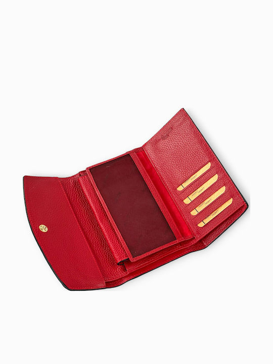 Μεγάλο Δερμάτινο Γυναικείο Πορτοφόλι με RFID Κόκκινο