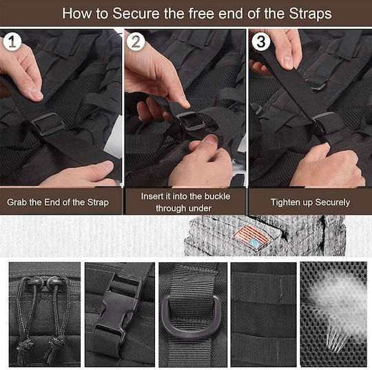 Heavy Duty Στρατιωτικό Σακίδιο Πλάτης Μπεζ 50lt