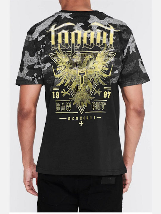 Tapout T-shirt Bărbătesc cu Mânecă Scurtă Negru