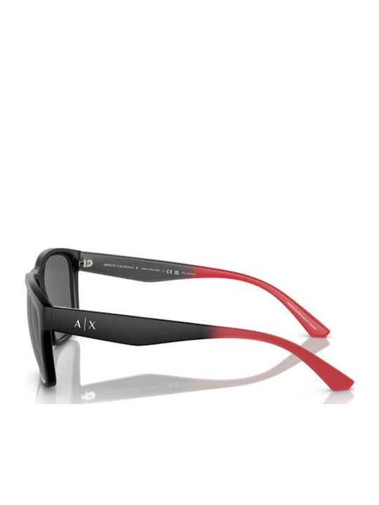 Armani Exchange Herren Sonnenbrille mit Schwarz Kunststoff Gestell und Gray Polarisiert Linse
