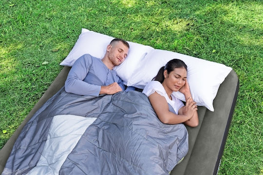 Bestway Double Inflatable Sleeping Mattress with Integrated Pump 203x152x25 cm