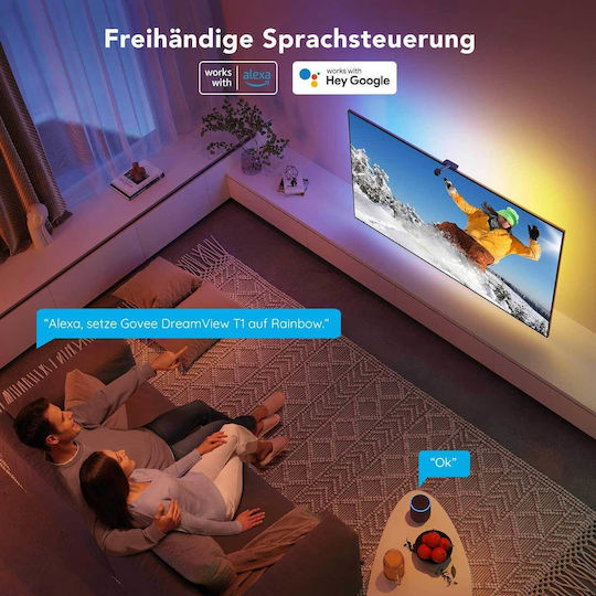 Govee Smart LED Strip Dreamview T1 Wi-Fi TV Light Orange Light