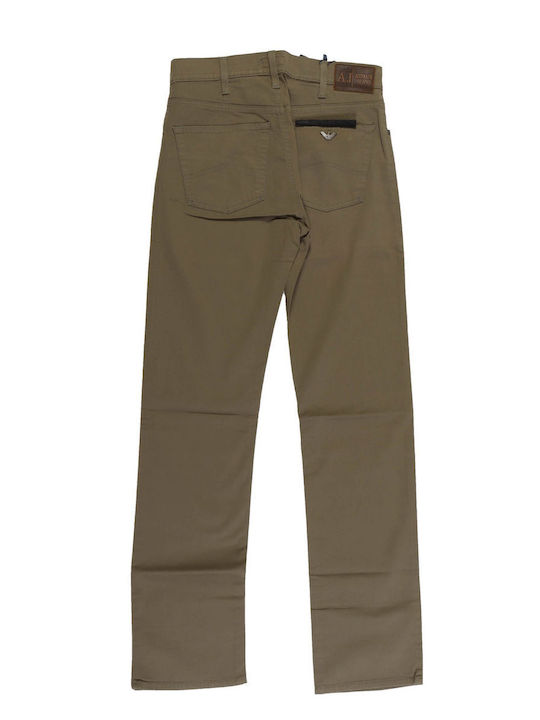 Armani Jeans Men's Trousers Elastic Khaki