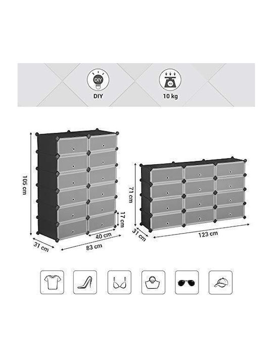 Plastik Schuhschrank 40x30x17cm
