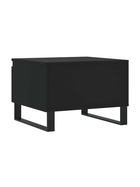 vidaXL Rechteckiger Beistelltisch Aus Holz mit Schubladen Schwarz 2 Stück M50xT46xH35cm