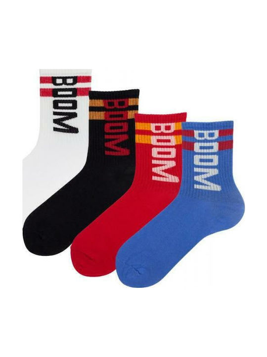 Modernty Boom Γυναικείες Κάλτσες Πολύχρωμες 4Pack
