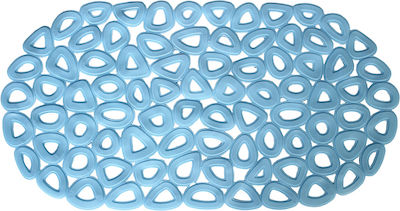 Keskor Bathtub Mat with Suction Cups Blue 34x65cm