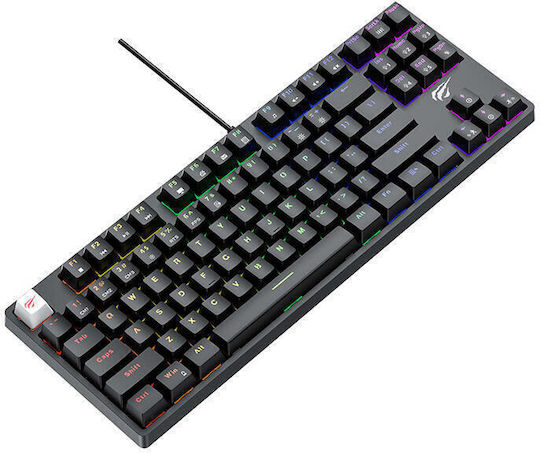 Havit KB890L Gaming Μηχανικό Πληκτρολόγιο Tenkeyless με RGB φωτισμό (Αγγλικό US)