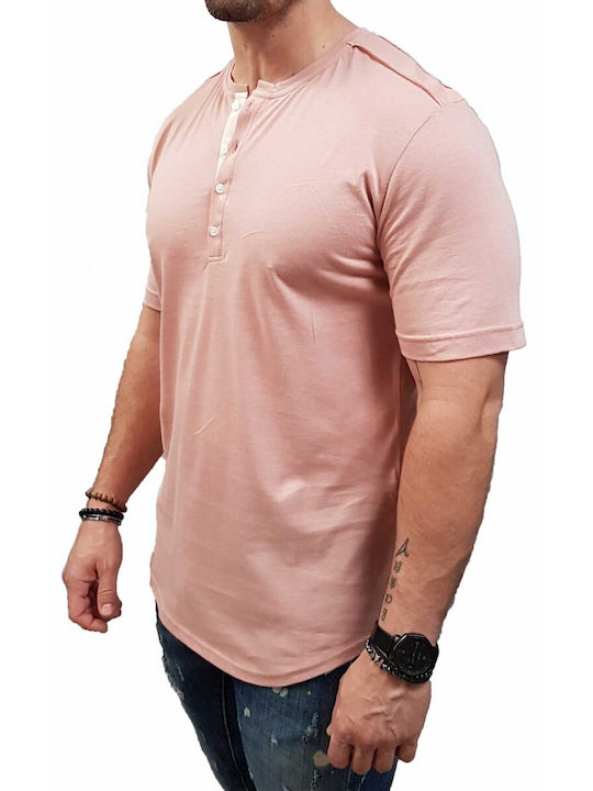 Vittorio Artist Men's Short Sleeve T-shirt Pink