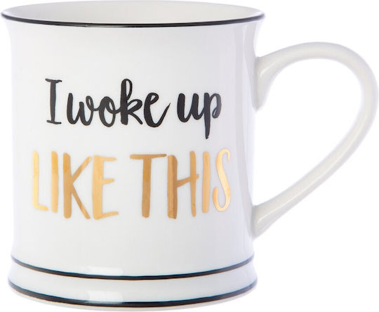 Sass & Belle I Woke Up Like This Becher Keramik Weiß 400ml Sass & Belle I Woke Up Like This Becher Keramik Weiß 400ml