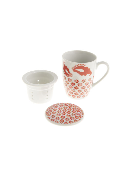 Porcelain Cup with Lid White 600ml