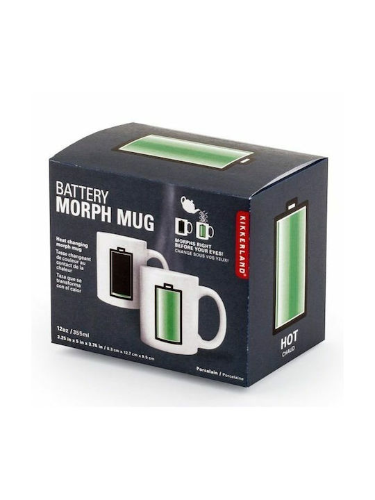 Kikkerland Battery Heat Change Mug Ceramic White CU41