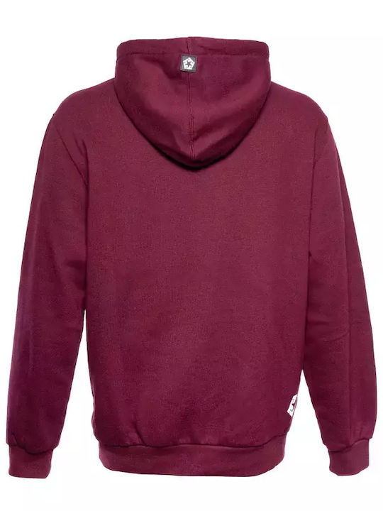 TRIBAL GEAR Herren Sweatshirt Jacke mit Kapuze Maroon