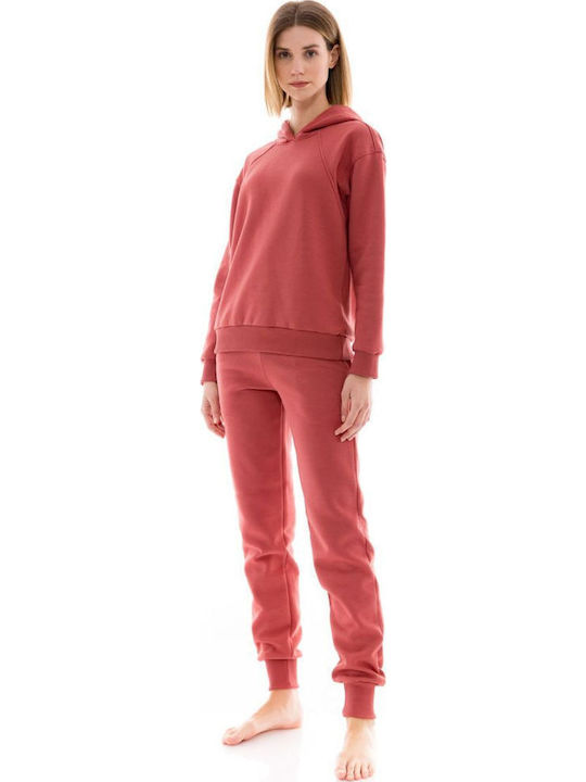 Σετ Φόρμας Fleece Κόκκινο