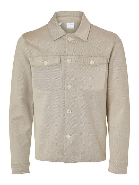 Long Sleeve Overshirt in Regular Fit Fog