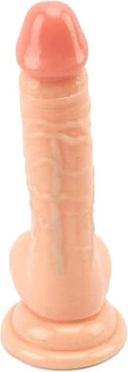 Loving Joy Ρεαλιστικό Dildo με Όρχεις και Βεντούζα Flesh 15cm