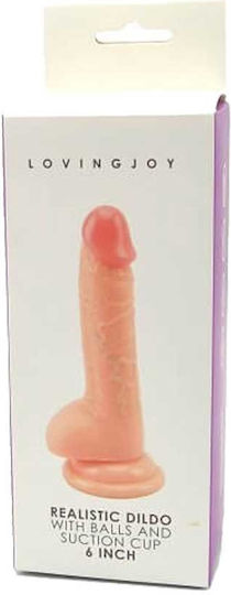 Loving Joy Ρεαλιστικό Dildo με Όρχεις και Βεντούζα Flesh 15cm