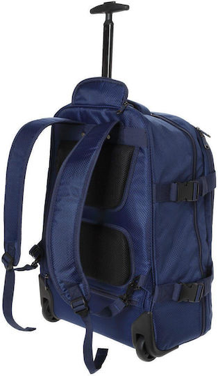 Diplomat Sack Voyage 48lt Blue with Wheels Fabric 40cm M40εκ