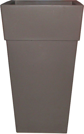 Bama Γλάστρα Πλαστική Γκρι-Καφέ 50x50x87.5εκ.