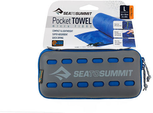 Sea to Summit Pocket Πετσέτα Microfiber Προσώπου Μπλε