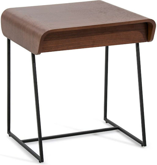 Bardi Ξύλινο με Μεταλλικά Πόδια Καφέ 40x45x49cm