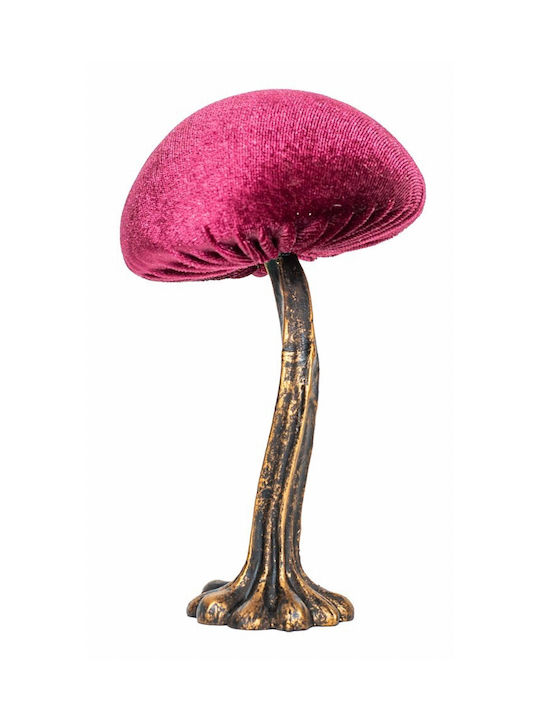 Eurolamp Christmas Fabric Mushroom Figure Burgundy 14x8cm