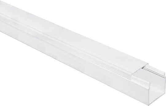 Aca Cable Channel with Perforated Stand made of Plastic White 2m