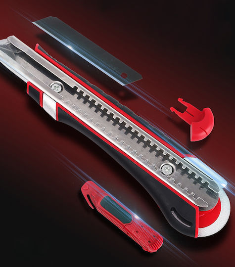 Deli Faltschneider Sicherheit mit Kunststoff Körper und Klingenbreite 18mm