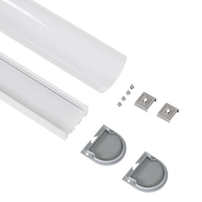 GloboStar Agățat Profil de aluminiu pentru banda LED cu Opal Capac 100cm