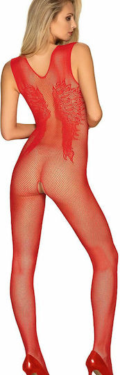 Obsessive Bodystocking Plus Size Red